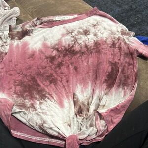 Ginger G Tie-Dye Top - Pink and Brown